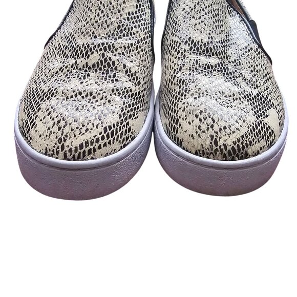 Vionic Demetra White/Black Leather Snakeskin Slip On Sneakers Size US 6.5 - Picture 7 of 10